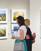 Гости на изложбата разглеждат фото творбите.